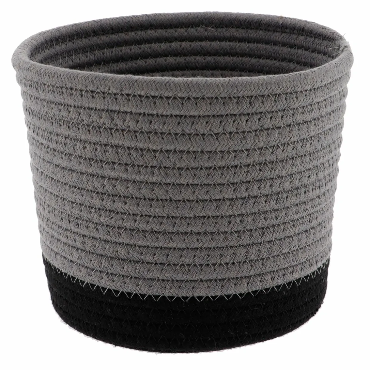 Lot de 3 paniers (H16 cm) Black Line Gris/Noir