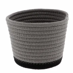 Lot de 3 paniers (H16 cm) Black Line Gris/Noir