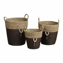 Lot de 3 paniers à linge (H45 cm) Jya Taupe