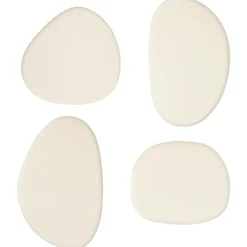 Lot de 4 patères murales bois (H10 cm) Karen Ivoire