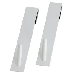Lot de 2 patères à suspendre spécial paroi de douche (H18 cm) Blanc