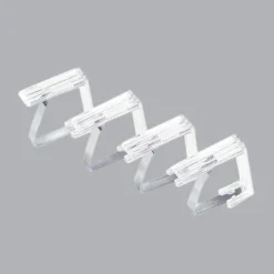 Lot de 4 pinces pour nappe Simple Transparent