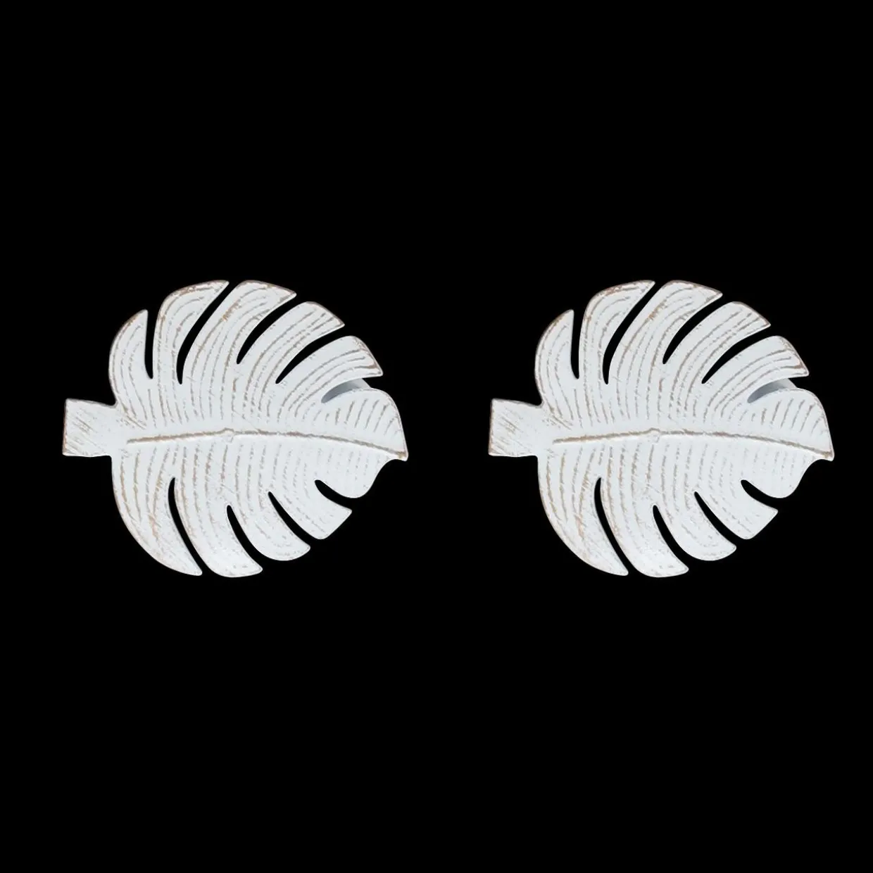 Lot de 2 pinces rideau Acapulco Blanc et or