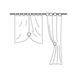 Lot de 2 pinces rideaux Lina Cuivre