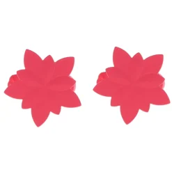Lot de 2 pinces rideaux Nymphéas Rose fuchsia