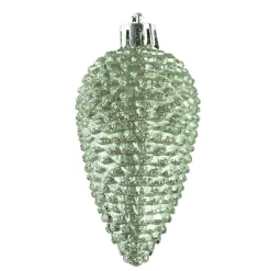 Lot de 6 pommes de pin à suspendre (H8 cm) Alpine Vert Matcha