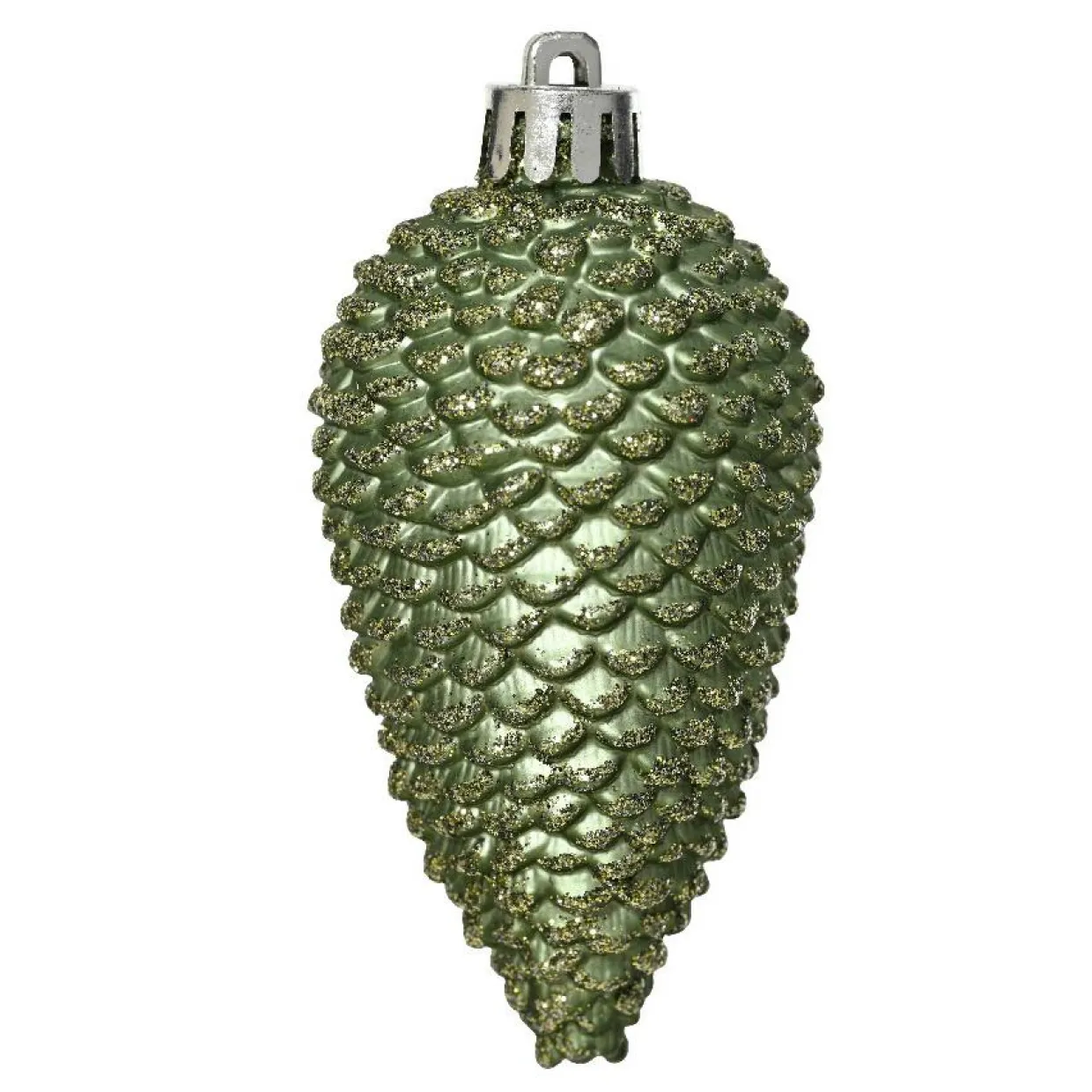Lot de 6 pommes de pin à suspendre (H8 cm) Alpine Vert romarin