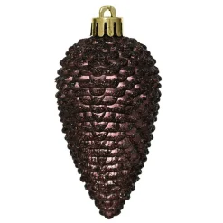Lot de 6 pommes de pin à suspendre (H8 cm) Alpine Noir truffé