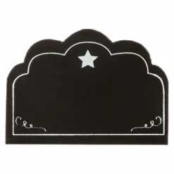 Lot de 4 porte-nom ou menu ardoise Noir