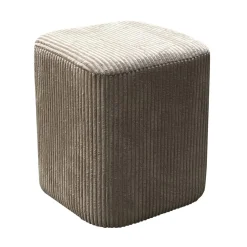 Lot de 2 poufs en velours (H38 cm) Shan Taupe