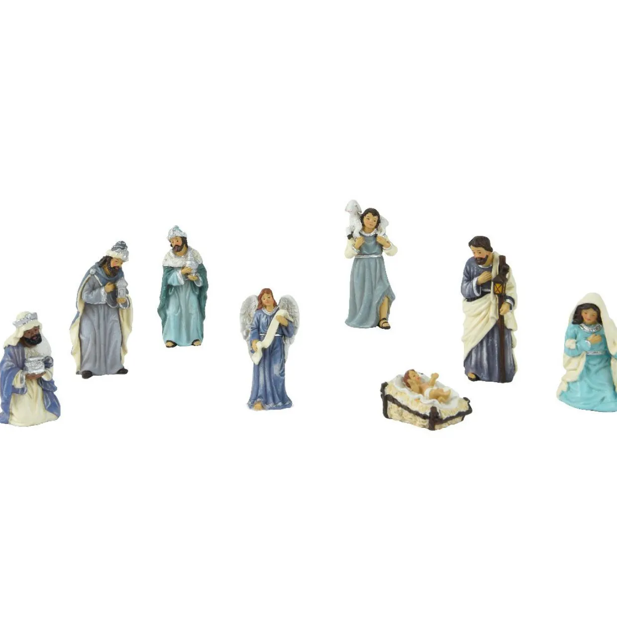 Lot de 8 santons (Hauteur 9 cm) de Clémence