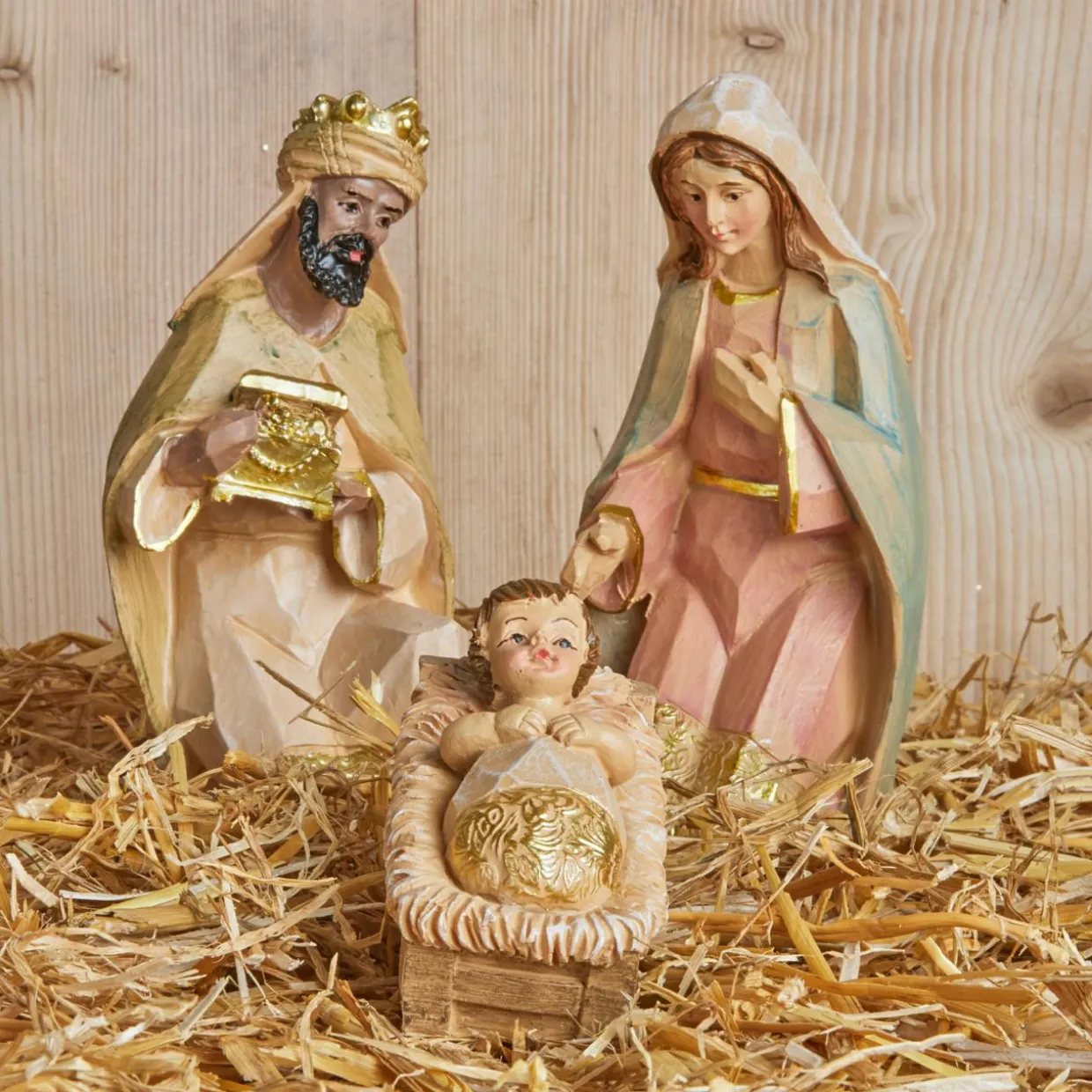Lot de 8 santons (Hauteur 20 cm) de Gioia
