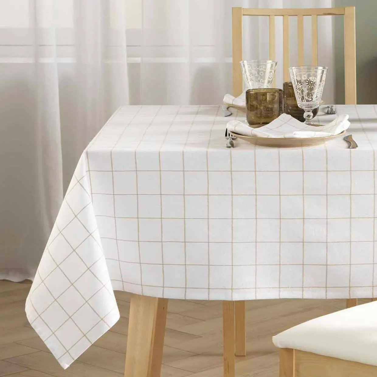 Lot de 3 serviettes coton (40 x 40 cm) Axel Blanc