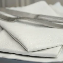 Lot de 3 serviettes coton (40 x 40 cm) Etincelle Ecru