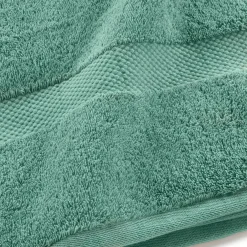 Lot de 4 serviettes de toilette coton (70 x 130 cm) Elegance Vert céladon