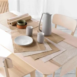 Lot de 2 sets de table jute (33 x 45 cm) Modalie Beige