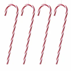 Lot de 4 sucres d'orge à suspendre (H15 cm) Jiody Rouge