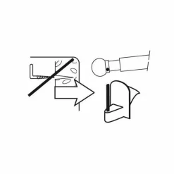 Lot de 4 supports adhésifs Blanc