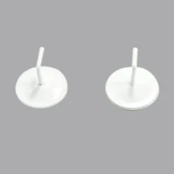 Lot de 2 supports adhésifs métal Blanc laqué