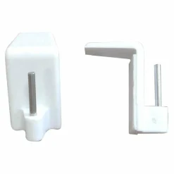 Lot de 4 supports adhésifs spécial PVC Blanc
