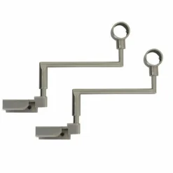 Lot de 2 supports Fix'vit (L180 - D20 mm) Argent