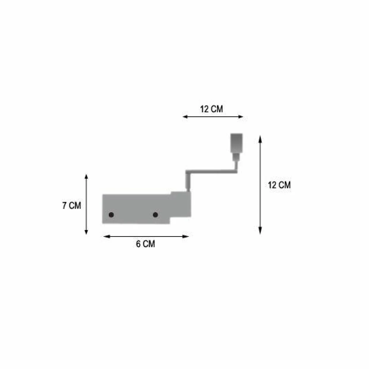 Lot de 2 supports Fix'vit (L180 - D20 mm) Argent