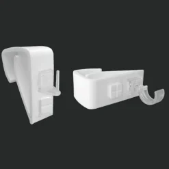 Lot de 2 supports tringle Clip Blanc