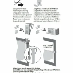 Lot de 2 supports tringle Clip Blanc