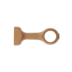 Lot de 2 supports tringle fixe bois (L115 / D28 mm) Nils Beige Vernis
