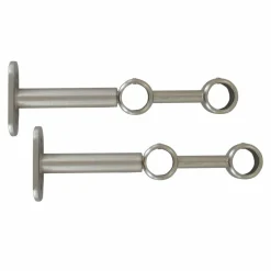 Lot de 2 supports tringles doubles extensibles (L150 - L195 / D20 mm) Jim Argent