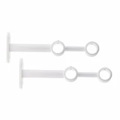 Lot de 2 supports tringles doubles (L150 / D20) Jim Blanc mat