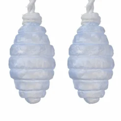 Lot de 2 suspensions en verre (H12 cm) Olive Bleu clair