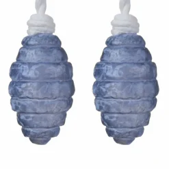 Lot de 2 suspensions en verre (H12 cm) Olive Bleu nuit