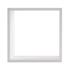 Lot de 3 étagères bois (H24-27-30 cm) Cube Blanc
