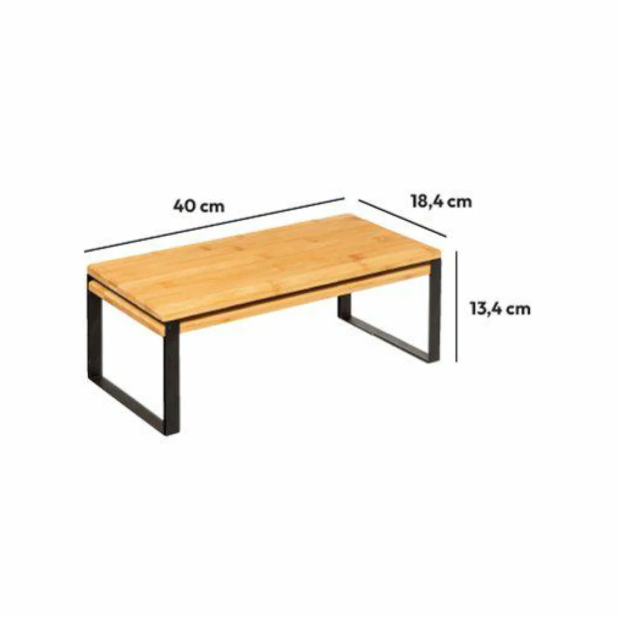 Lot de 2 étagères gigognes (40 x H15 cm) Blackbambou Noir