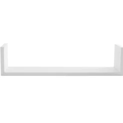 Lot de 3 étagères murales en bois (L22-32-42 cm) Bord Blanc