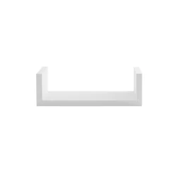Lot de 3 étagères murales en bois (L22-32-42 cm) Bord Blanc