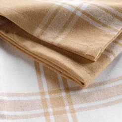 Lot de 2 torchons coton recyclé Cuisiline Beige