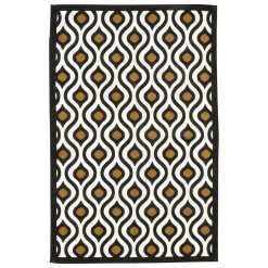 Lot de 3 torchons coton (45 x 70 cm) Twist Noir