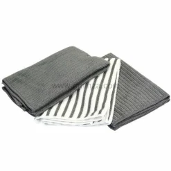 Lot de 3 torchons Cuistot Gris
