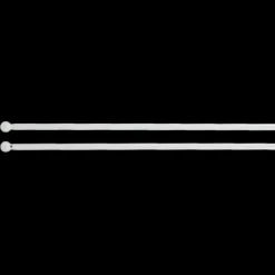 Lot de 2 tringles voilage extensibles rondes (L60 à 80 cm) Rona Blanche