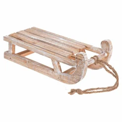 Luge en bois (31 x H11 cm) Noeud en jute Naturel