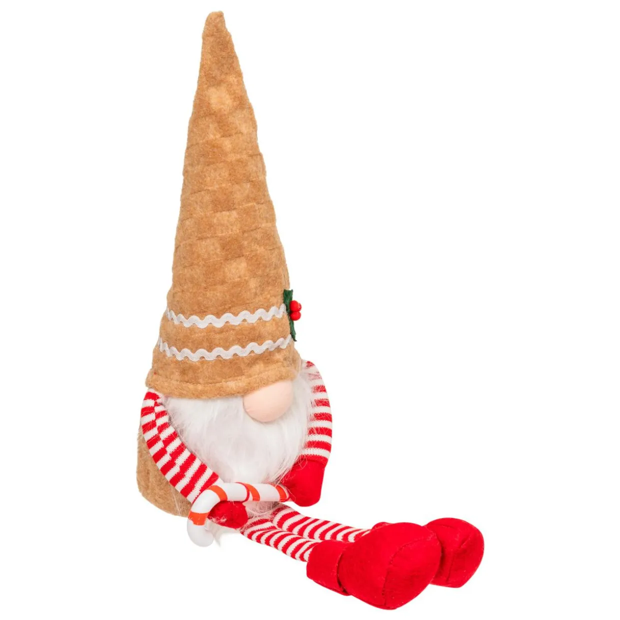 Lutin assis (H50 cm) Gourmand Pain d'épices Marron clair