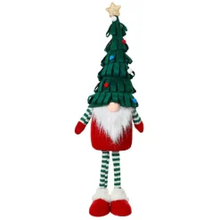 Lutin de Noël debout (H65 cm) Chapeau sapin Vert