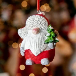 Lutin de Noël à suspendre (H8 cm) Jack Rouge