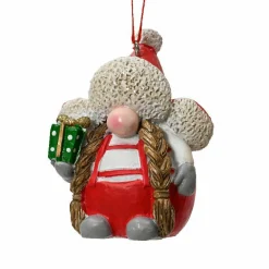 Lutin de Noël à suspendre (H8 cm) Meliss Rouge