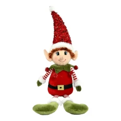 Lutin farceur à asseoir (H57 cm) Pipo en Père Noël