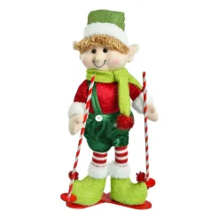 Lutin farceur en ski (H45 cm) Martin Multicolore