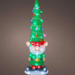 Lutin lumineux 60 LED (H60 cm) Joyeux Vert et blanc froid