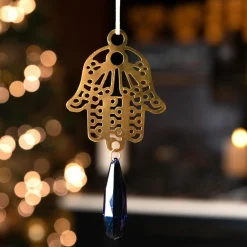 Main de Noël en métal (H9 cm) Or